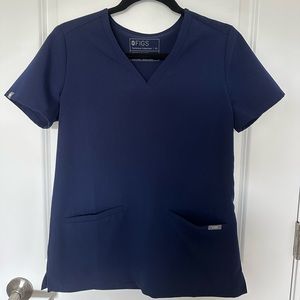 Figs XS Navy Blue Scrub Top